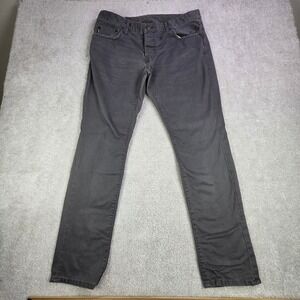 Abercrombie & Fitch Men's 5 Pocket Twill Chino Green Size 36x31  Button Fly